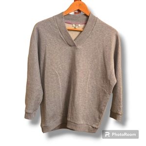 Kenzo Paris Gray 3/4 Sleeve Spellout Sweatshirt